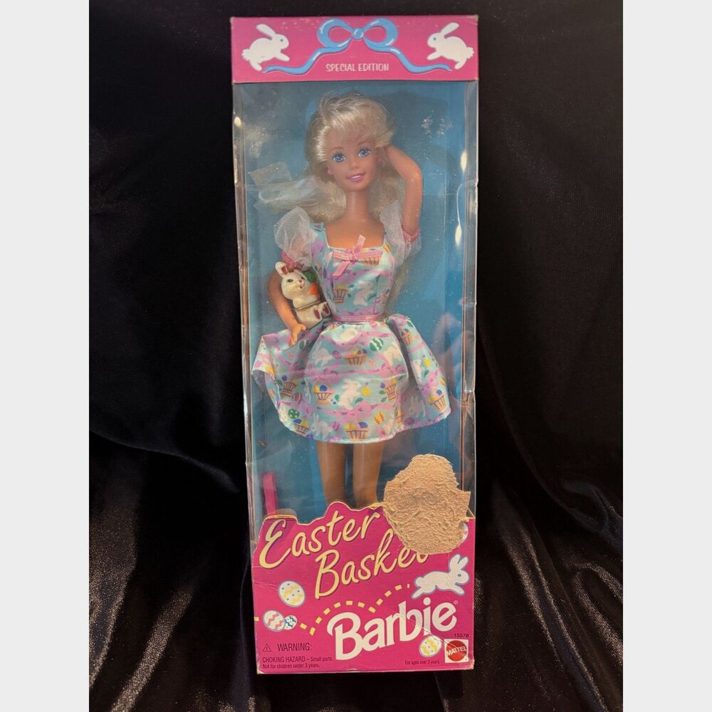 Vintage 1995 Easter Basket Barbie #15578 Special Edition Mattel NRFB